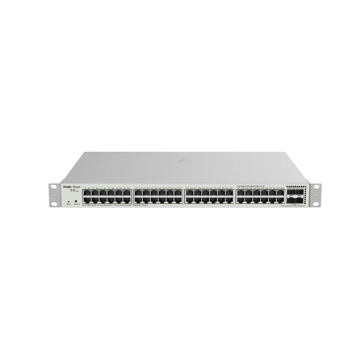 Switch Ruijie RG-NBS3100-48GT4SFP-P-V2, 48xGbЕ, POE+, 370 W, 4xSFP, L2