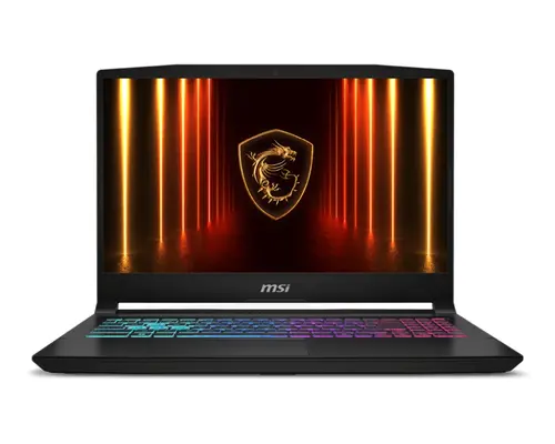 Лаптоп, MSI Katana 15 HX B14WEK, i7-14650HX (16C/24T 8P+8E up to 5.2 GHz), NVIDIA GeForce RTX 5050 8GB GDDR7 440 AI TOPS, 15.6" QHD (2560x1440) 165Hz, IPS-Level, 16GB DDR5 2x8 5600MHz, 1TB SSD Gen4x4, Intel WiFi 6E, BT5.3, 4 Zone RGB Kbd, NO OS, 2.4kg