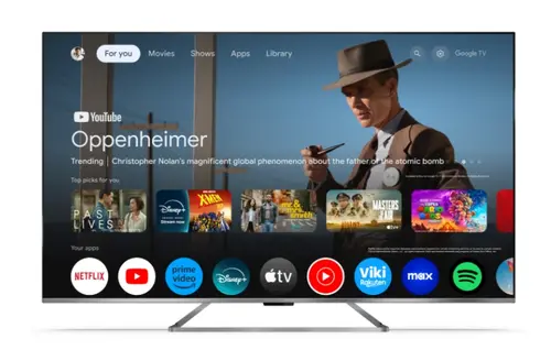 Телевизор, Sharp 75GP7265E, 75" QLED Google TV, 4K Ultra HD 3840x2160 Frameless, AQUOS, DVB-T/T2/C/S/S2, Active Motion 1200, HDR10, Dolby Atmos, Dolby Vision, Google Assistant, HARMAN/KARDON, Chromecast Built-in, HDMI 2.1 with eARC, Aluminium finish, USB, Wi-Fi, Bl - image 2