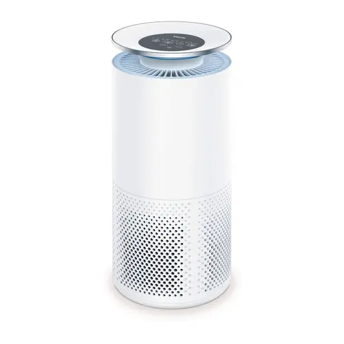 Пречиствател на въздух, Beurer LR 400 WIFI / BT Air purifier white- App-controlled  "beurer FreshHome" app; CADR  approx. 266 m3/h; Smart Sensor PM 2.5 2g / m2; three-layered filter system; 4 levels + Turbo; Timer; Colored indoor air quality indicator; 69m2