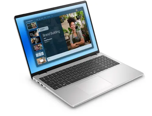 Лаптоп, Dell 16 DC16251, Intel Core 7 150U (10 cores, up to 5.4 GHz), 16.0" FHD+(1920x1200) AG, 300nits, 16GB, 2x8GB, DDR5, 5200 MT/s, 1TB M.2 PCIe, NVIDIA MX570A with 2GB GDDR6, Cam, FPR, Wi-Fi 6E, Backlit Kb, Win 11 Pro, Silver, Aluminium 3Y PS - image 1