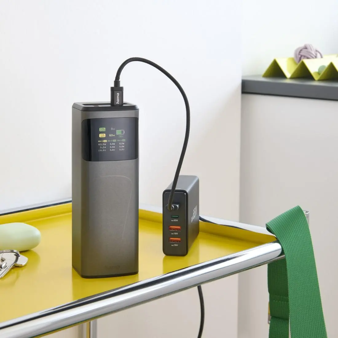 HAMA Външна батерия „High Power“, 200 W, 24000 mAh, 2x USB-C, USB-A, бързо зареждане - image 6