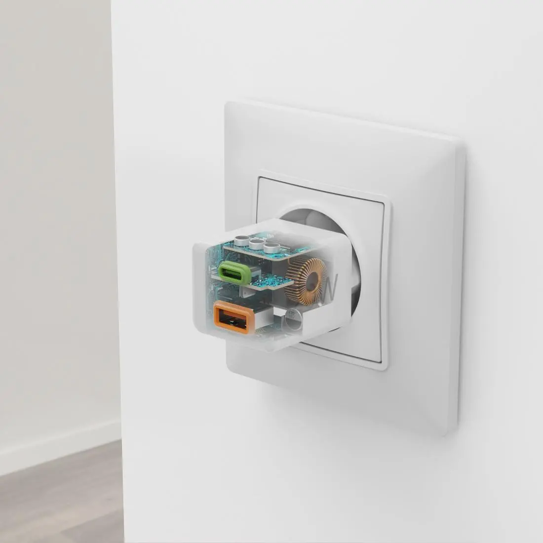 HAMA Бързо мини зарядно 1x USB-C, 1x USB-A, PD, 20 W, бяло - image 10