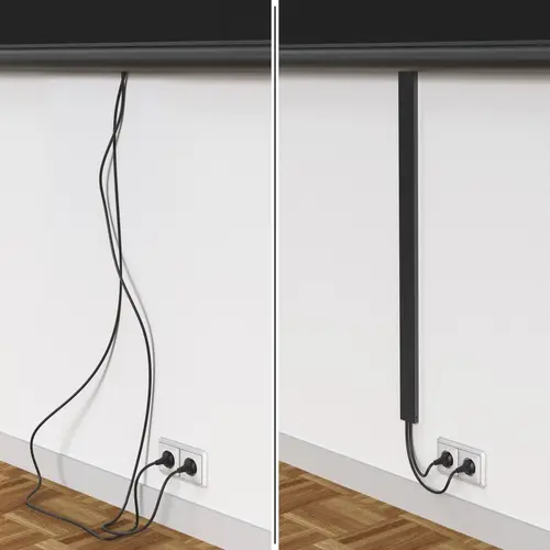 HAMA Магнитен кабелен канал , 90 см, за стенен монтаж, черен - image 10