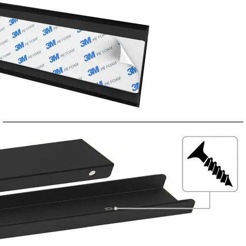 HAMA Магнитен кабелен канал , 90 см, за стенен монтаж, черен - image 8