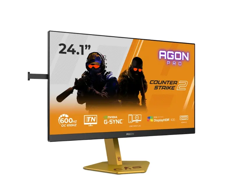 Монитор, AOC CS24A, 24.1" TN eSports WLED, 1920x1080@610Hz (OC, Native 600Hz), 0.5ms GtG, 0.3ms MPRT, 500cd m/2, 1000:1, DCR 80M:1, Adaptive Sync, FlickerFree, Low Blue Light, Tilt, Height Adjust, Pivot, Swivel, 2xHDMI, DP, USB hub - image 1
