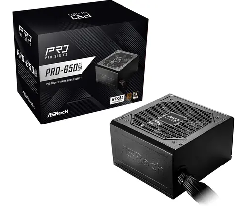 Sursă de alimentare ASRock PRO-650B 650W 80+ Bronze ATX 3.1 - 5