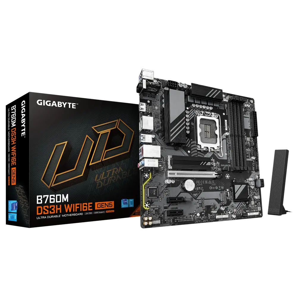 Дънна платка, GIGABYTE GB B760M DS3H WF6E GEN5 - image 3