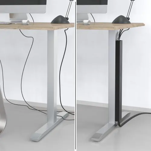 HAMA Магнитен кабелен канал, 55 см, за монтаж на крака на маса, черен - image 11