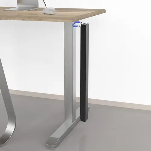 HAMA Магнитен кабелен канал, 55 см, за монтаж на крака на маса, черен - image 2