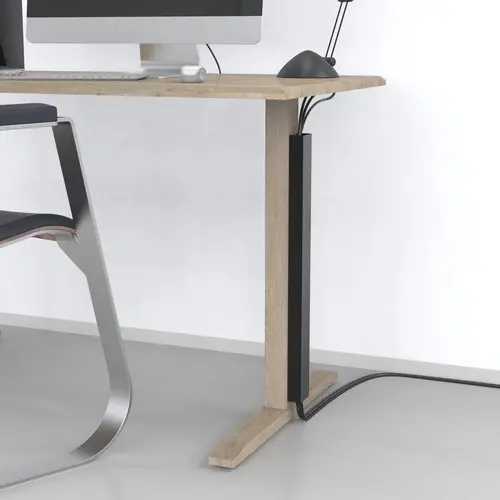 HAMA Магнитен кабелен канал, 55 см, за монтаж на крака на маса, черен - image 6