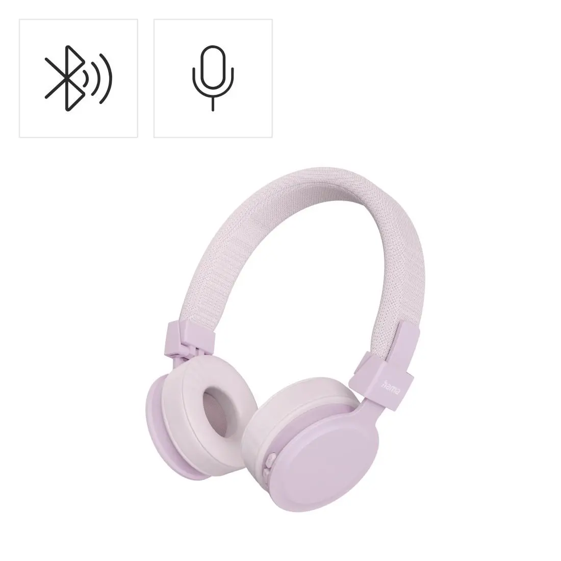 HAMA Слушалки с микрофон "Freedom Lit III" Bluetooth, On-Ear , розови - image 9