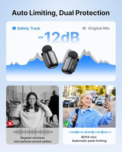 Sistem de microfon wireless BOYA Mini 2-02 cu USB-C - 6