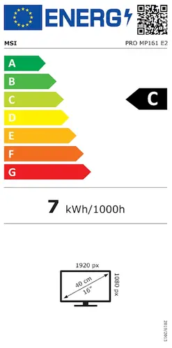 Монитор, MSI PRO MP161 E2, Portable Monitor, 15.6" FHD IPS, Ultra Slim Design 1.08 cm, Connect with Smartphone, Display Kit app, MSI EyesErgo, Built-in Ergo Fold-out Kickstand, Built-in Speakers 2x 1.5W, 2x USB Type-C (DP 1.2a, 15W PD), mini HDMI, 4ms, 0.75 kg - image 10