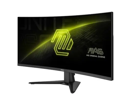 Монитор, MSI MAG 346CQ, 34", 1ms, 180Hz, Rapid VA, 3440 x 1440 (UWQHD), 21:9, CURVE 1500R, AMD FreeSync Premium, 75% DCI-P3, AG, HDR Ready, 300 nits, 4000:1, DCR 100M:1, DP(1.4a), 2xHDMI 2.0b, Tilt, VESA, Black, 6.3kg - image 1