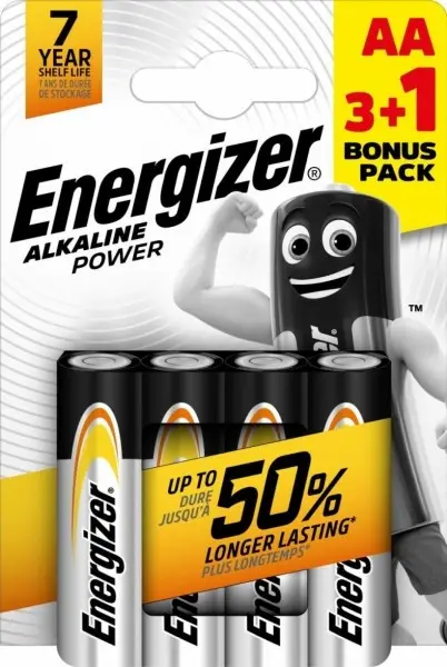АЛКАЛНИ БАТЕРИИ ENR ALKALINE POWER AA 3+1 CHP4 ENERGIZER