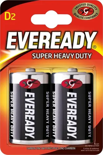 ЦИНКОВИ БАТЕРИИ EVEREADY SHD D BP2 ENERGIZER