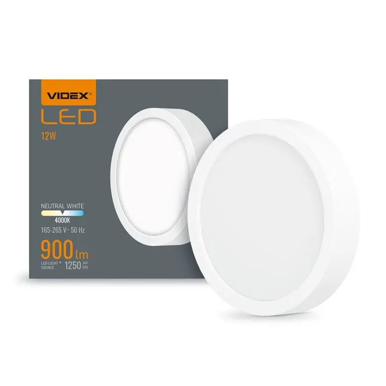 LED ЛАМПА VLE-DLRS-124 SURFACE FRAME RD 12W/4K/WH VIDEX