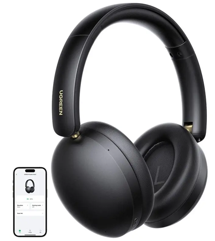 BLUETOOTH СЛУШАЛКИ HP205 StudioMax2 UGREEN - ЧЕРНИ - image 1