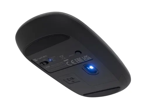 Mouse, Natec Lark fără fir, 4000DPI BT 5.0 Silent Blue Sense gri - 6