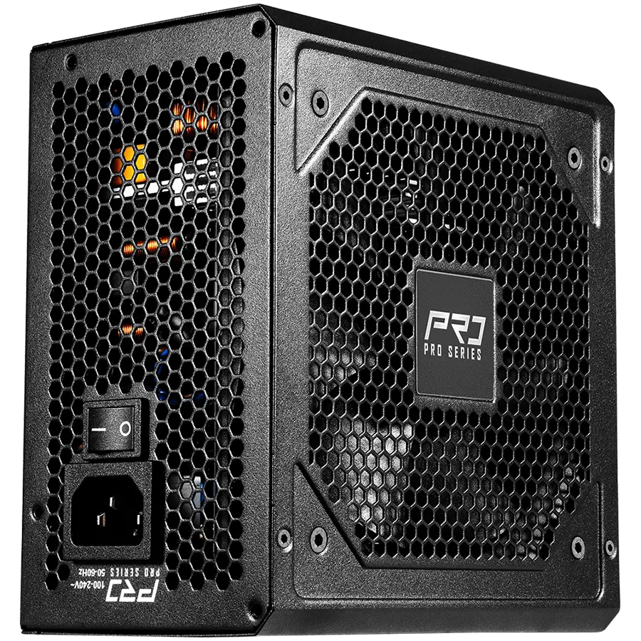 Asrock PRO-750B, 750W, 80 Plus BRONZE, Non Modular PSU, 1x EPS 12V CPU(4+4pin), 2x PCIe (6+2pin), 2x 4-pin connectors, 4x SATA, OCP, SCP, OVP, UVP, OTP, OPP protections, 120 mm Fan, ATX 3.1, 3Y warranty - image 2