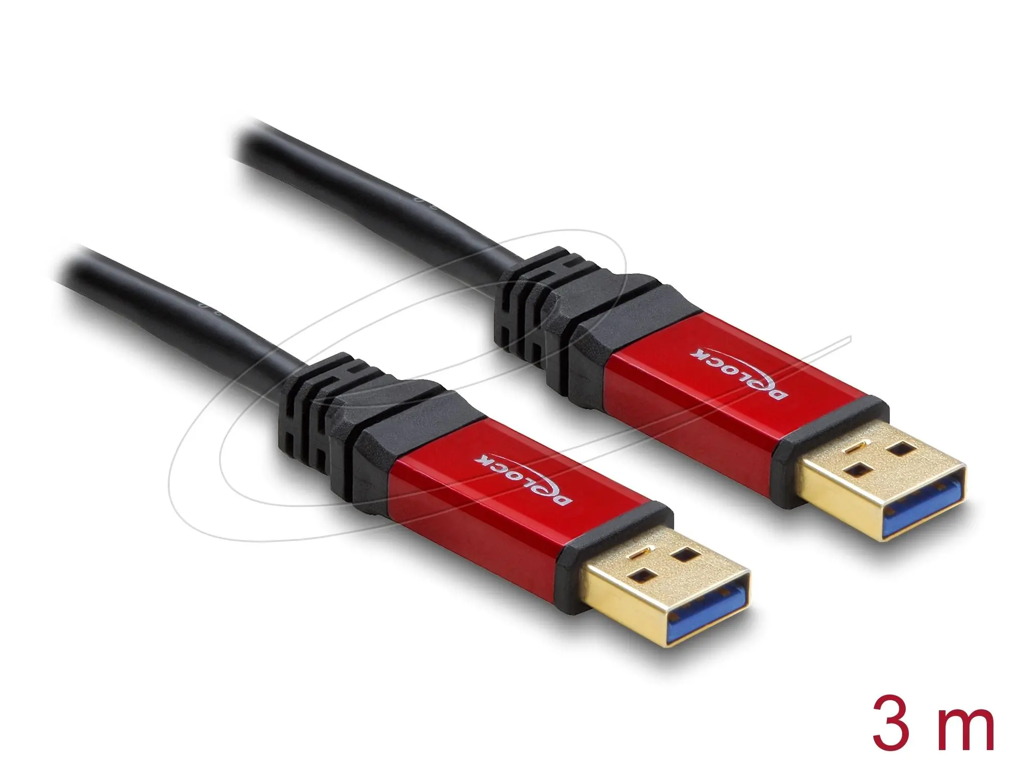 Delock Καλώδιο USB 3.0 Type-A αρσενικό > USB 3.0 Type-A αρσενικό 3 m μεταλλικό - image 1