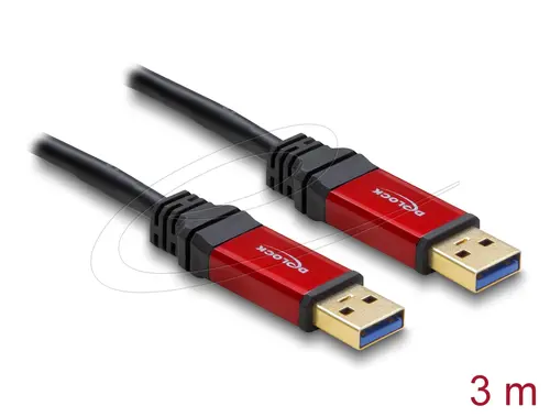 Delock Cable USB 3.0 Type-A male > USB 3.0 Type-A male 3 m metal - image 1