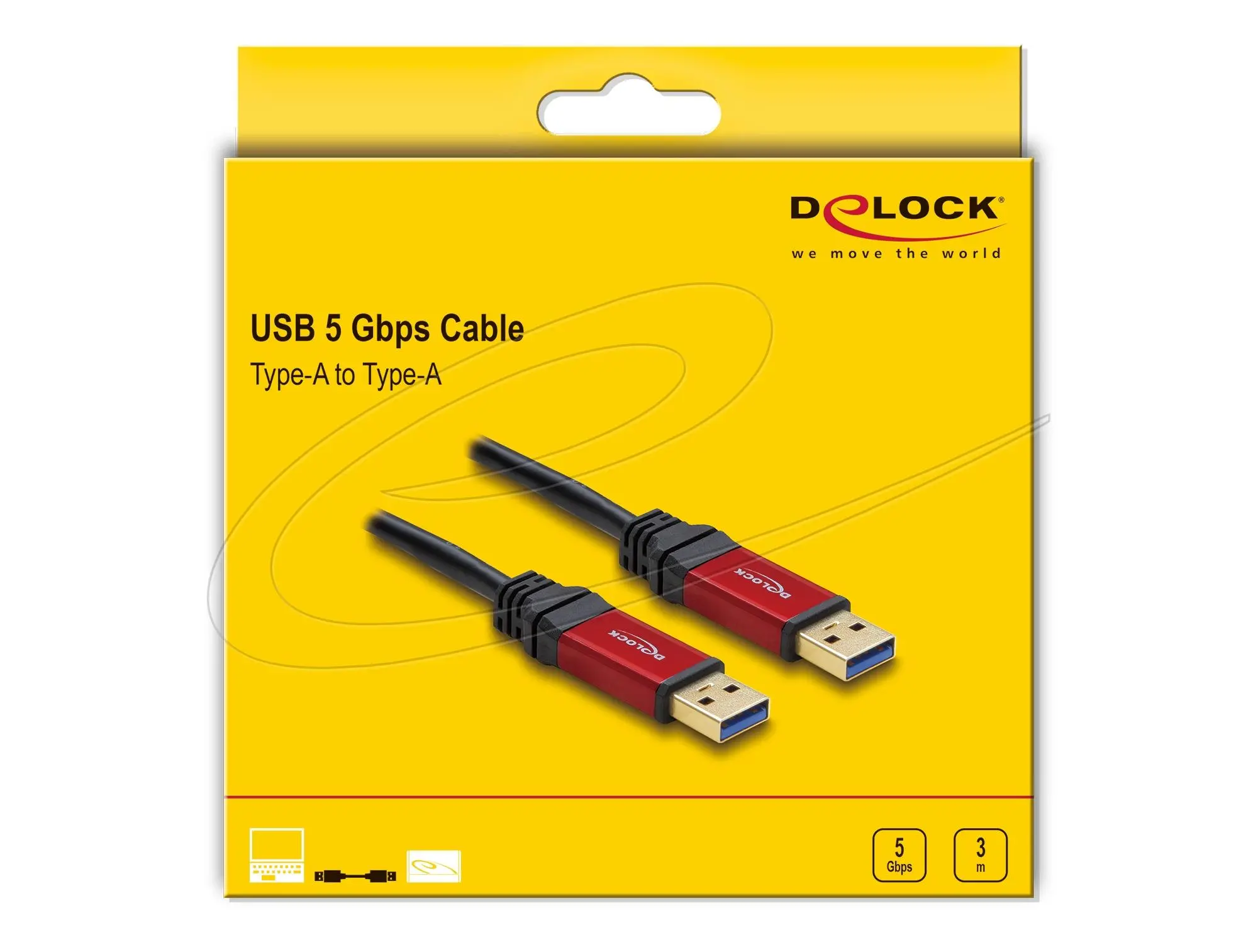 Delock Καλώδιο USB 3.0 Type-A αρσενικό > USB 3.0 Type-A αρσενικό 3 m μεταλλικό - image 3