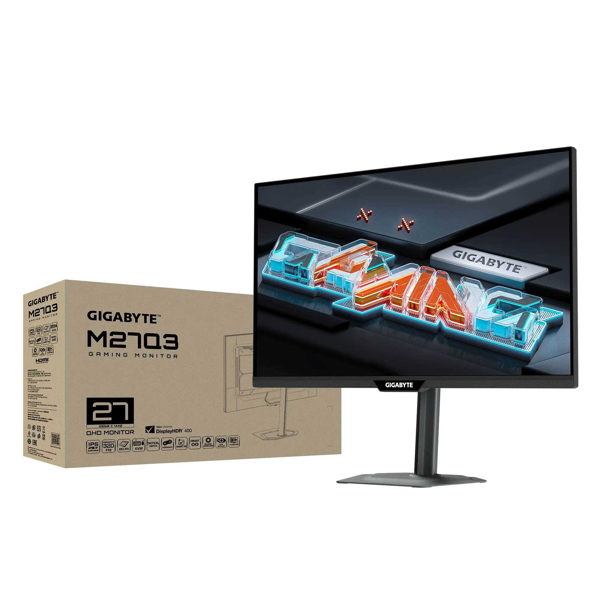 Monitor gaming GIGABYTE M27Q3 - 27" SS IPS, QHD(2560 x 1440), 320Hz, 1ms, G-Sync Compatible - image 6