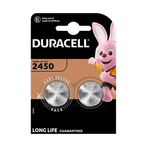 Μπαταρία λιθίου CR2450 3V 2 τεμ. blister DURACELL /τιμή για 2 μπαταρίες - 1