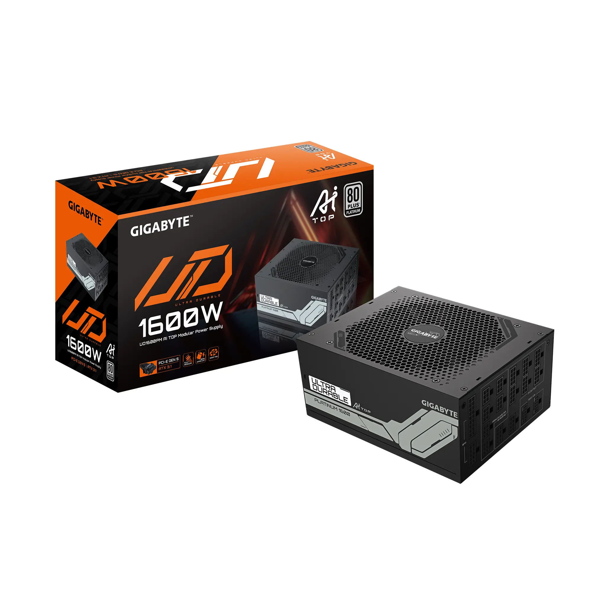 Захранващ блок Gigabyte UD1600PM PG5 AI TOP - 1600W 80+ Platinum PCIe 5.1 Ready - image 6