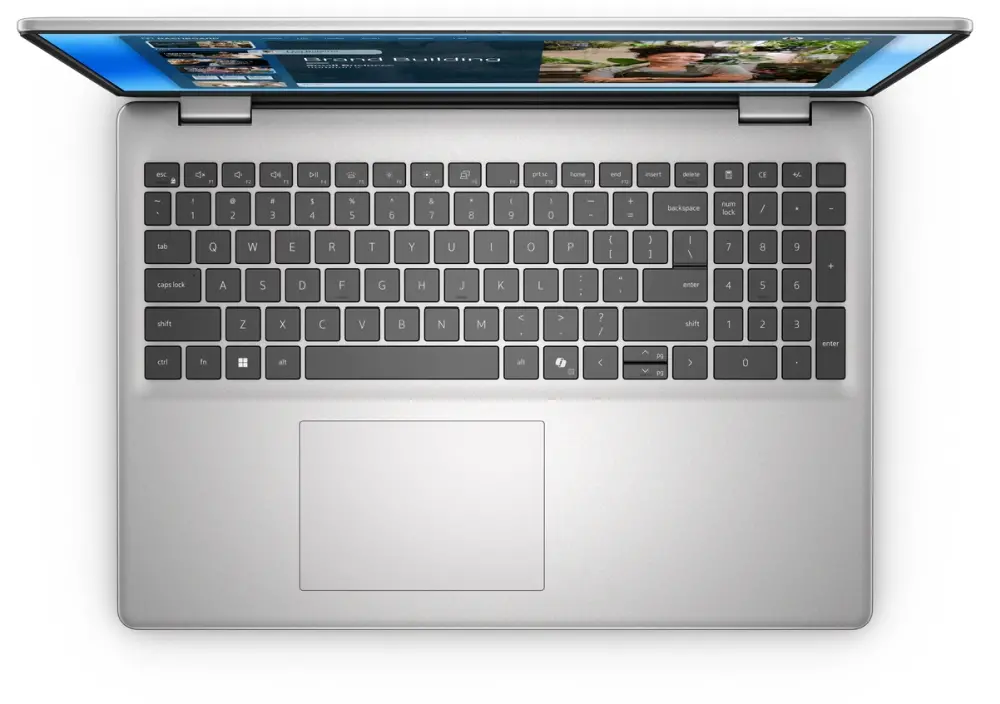 Лаптоп, Dell 16 DC16251, Intel Core 7 150U (10 cores, up to 5.4 GHz), 16.0" FHD+(1920x1200) AG 300nits, 16GB, 2x8GB, DDR5, 5200 MT/s, 512GB M.2 PCIe, Intel Graphics, Cam, FPR, Wi-Fi 6E, Backlit Kb, Win 11 Pro, Silver,Aluminium, 3Y PS - image 3