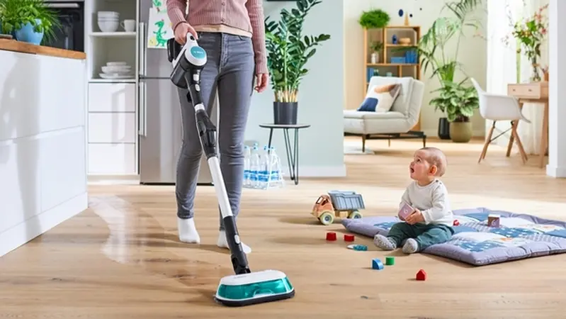 Прахосмукачка, Bosch BCS71HYG2, Cordless Handstick Vacuum Cleaner, Unlimited 7, ProHygienic Aqua, 2in1 for wet & dry cleaning, White - image 1