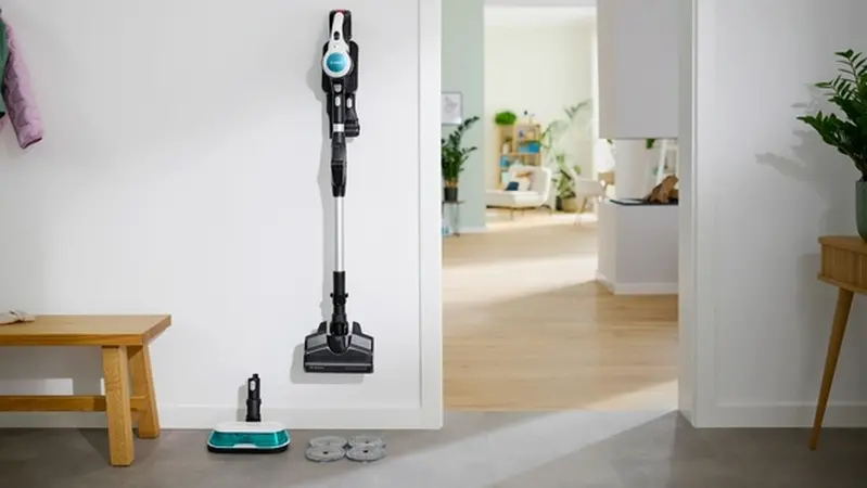 Прахосмукачка, Bosch BCS71HYG2, Cordless Handstick Vacuum Cleaner, Unlimited 7, ProHygienic Aqua, 2in1 for wet & dry cleaning, White - image 14