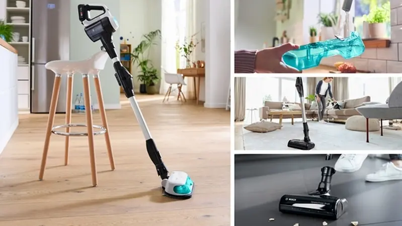 Прахосмукачка, Bosch BCS71HYG2, Cordless Handstick Vacuum Cleaner, Unlimited 7, ProHygienic Aqua, 2in1 for wet & dry cleaning, White - image 8