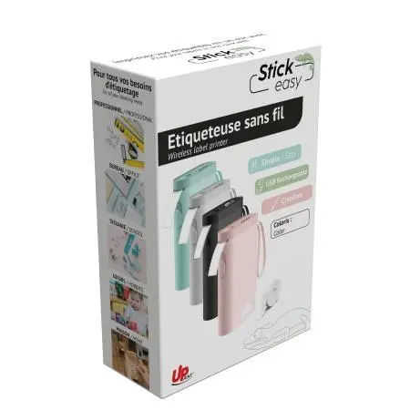 Етикетен мини принтер STICK EASY UP21, безжичен монохромен , тюркоаз - image 1