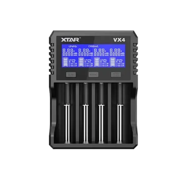 Зарядно устройство за NIMH/LiIon батерии 4 гнезда LCD дисплей USB VX4 SET XTAR