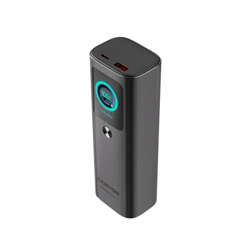 CANYON Built-in cable power bank OnPower 265 20000mAh 165W   Aluminium Dark grey - image 1