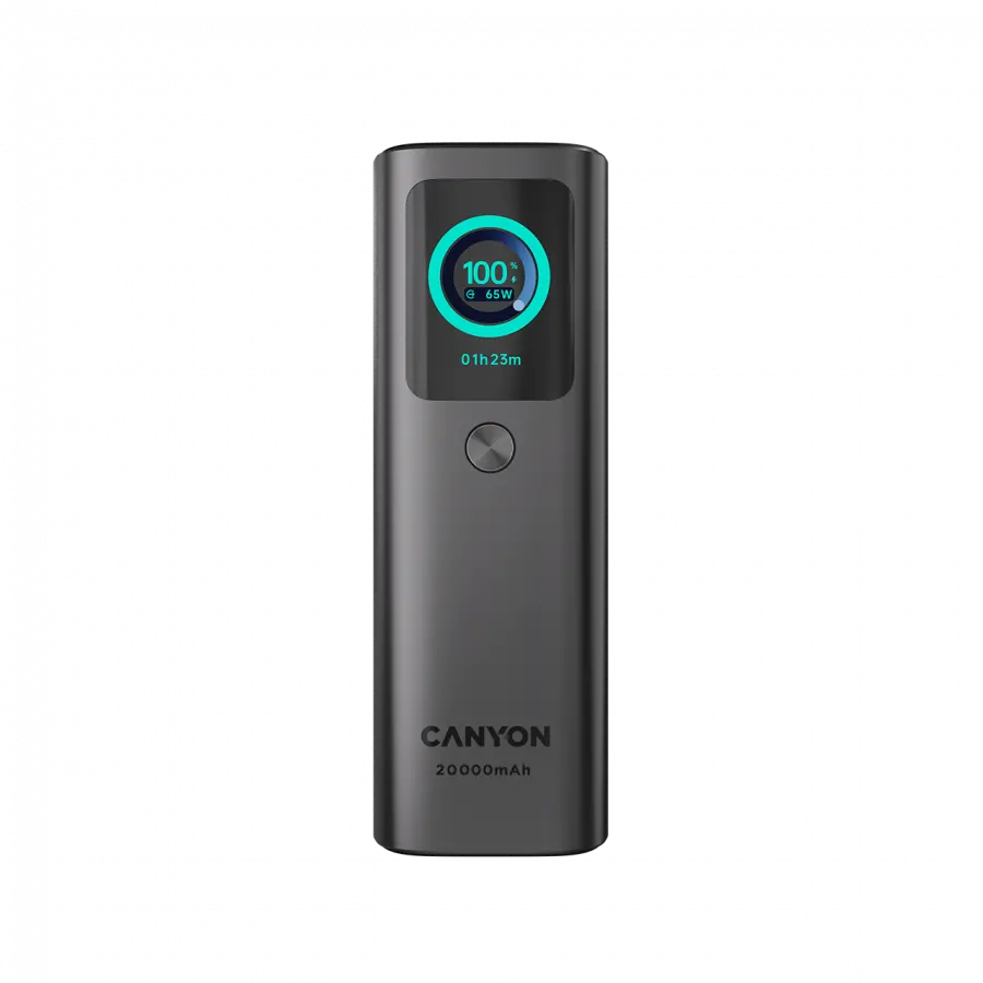 CANYON Built-in cable power bank OnPower 265 20000mAh 165W   Aluminium Dark grey - image 2