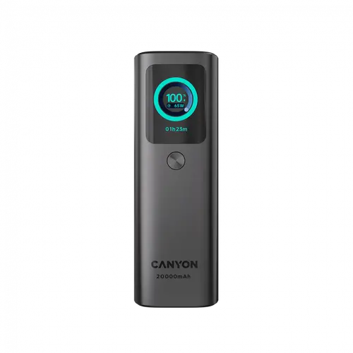 CANYON Built-in cable power bank OnPower 265 20000mAh 165W   Aluminium Dark grey - image 2