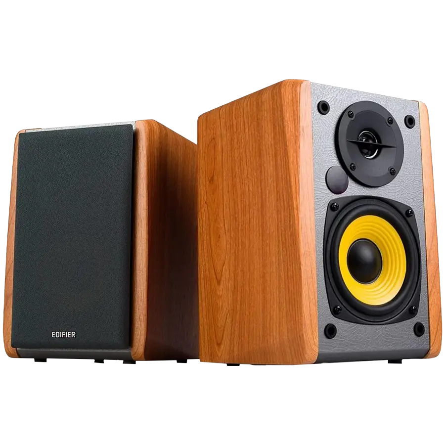 Edifier R1010BT Bookshelf Speakers, Bluetooth V5.1, Dual RCA Inputs, 4-inch Mid-Bass Drivers 0.5-inch Tweeters, 24 W RMS, Brown - image 1