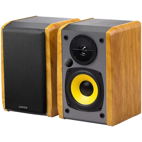 Edifier R1010BT Ηχεία ραφιού, Bluetooth V5.1, διπλές είσοδοι RCA, mid-bass ντραϊβερ 4 ιντσών, tweeter 0.5 ιντσών, 24 W RMS, καφέ - 1