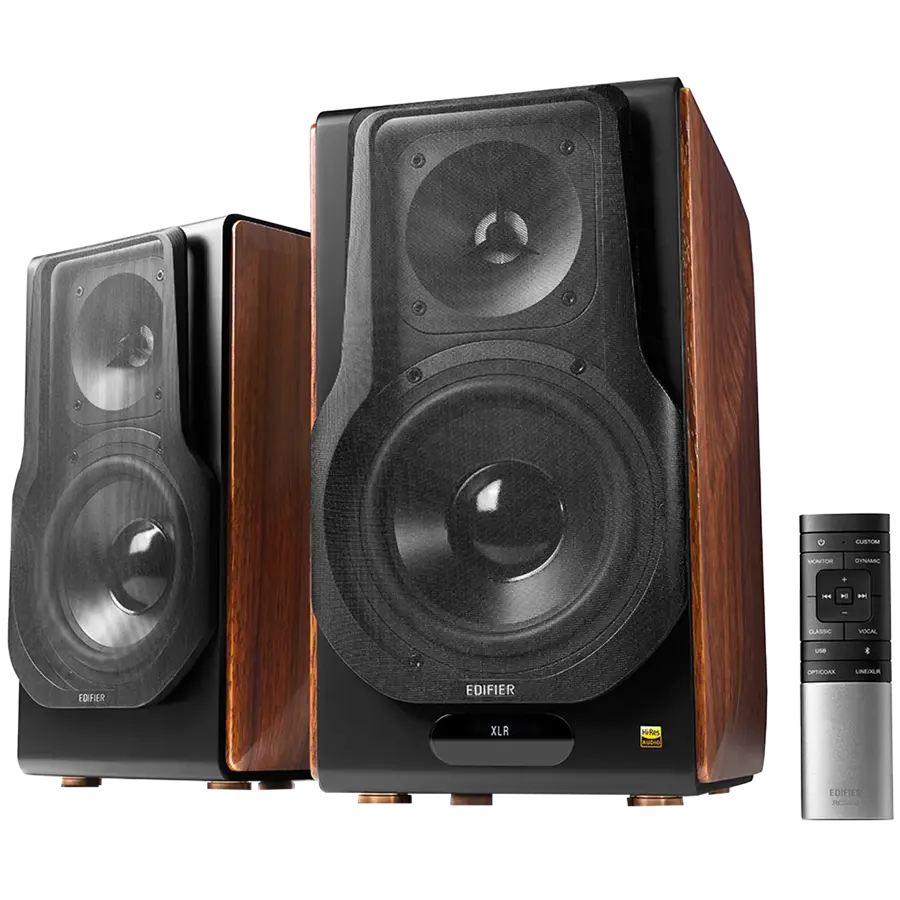 Edifier S3000MKII Boxe active de raft (2.0), Bluetooth V5.0, Balanced XLR, intrări optică, coaxială, USB și Line, tweetere planar magnetic, woofere
