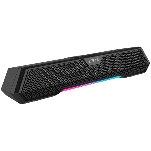 Edifier MG250 2.0 Desktop Soundbar, Bluetooth V5.3, USB-A soundcard input, 2-inch full-range drivers 5W (RMS) output, RGB light strip with companion app control, Built-in MEMS microphone with noise-cancellation, One-touch touch-panel control, Black - image 1