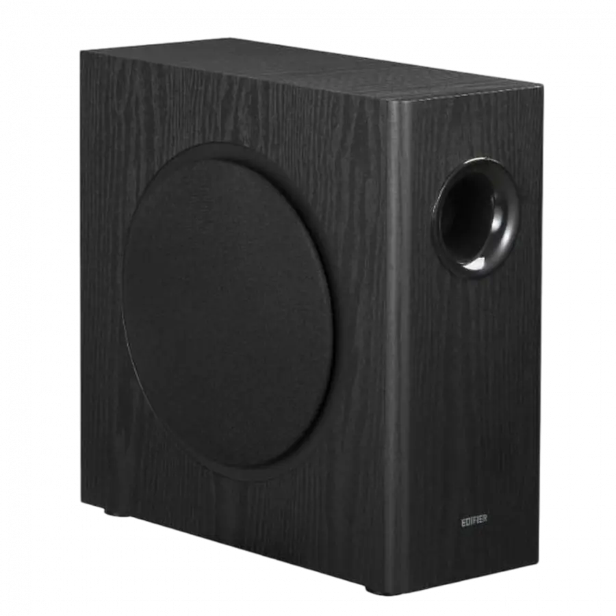 Edifier T5s Powered Subwoofer, 8-inch long-throw front-firing woofer, 70 W RMS, frequency response down to 35 Hz, RCA Signal-In , Signal-Out pass-through, low-pass filter & phase control, auto-standby feature, Black - image 2