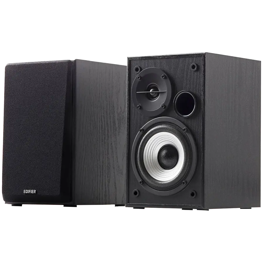 Ηχεία ραφιού Edifier R980T 2.0, διπλή έξοδος RCA και έξοδος ακουστικών 3.5mm, tweeters 0.5 ιντσών, woofers 4 ιντσών, 24W (RMS), μαύρα