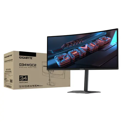 Геймърски Монитор Gigabyte G34WQC2 - 34" VA 1500R WQHD (3440x1440), 200Hz, 1ms, VESA Display HDR400 - image 6