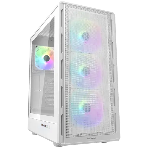 COUGAR AIRFACE PURE RGB PC Case, Mid Tower, White - 1