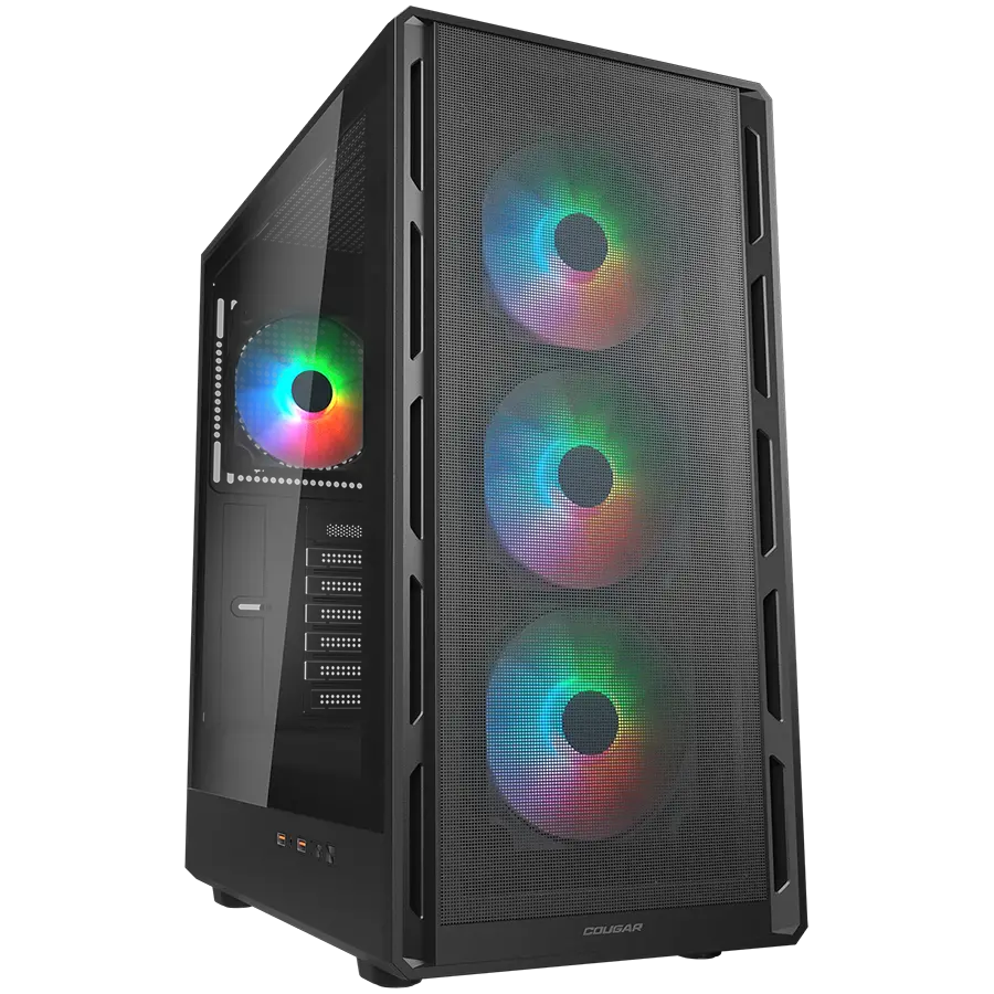 Κουτί υπολογιστή COUGAR AIRFACE PURE RGB, Mid Tower, μαύρο