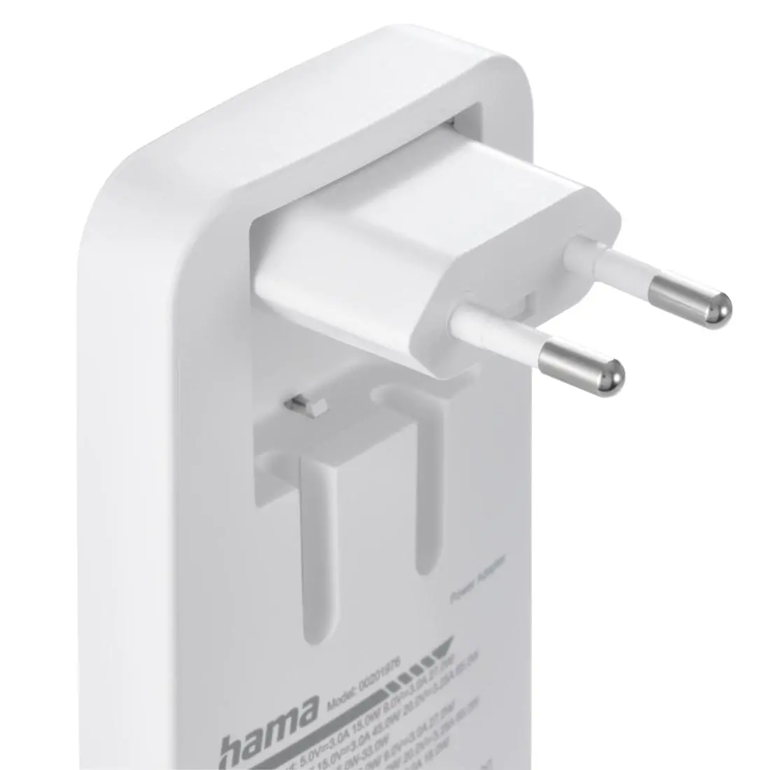 HAMA Бързо мини зарядно, 65W, 2x USB-C, 1x USB-A, PD, плоско, бяло - image 11